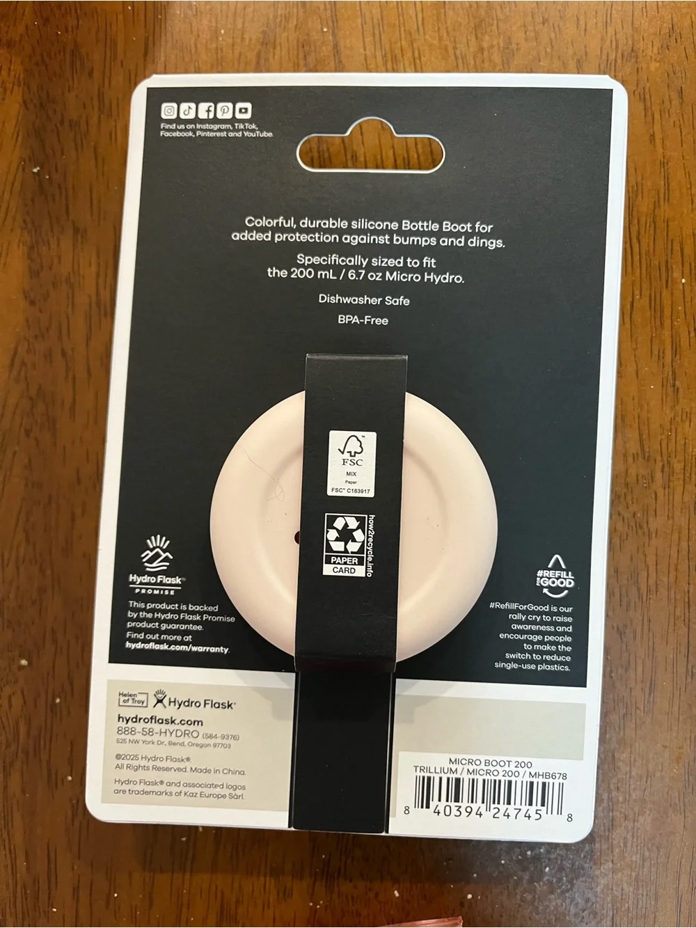 NWT! Hydro Flask Bottle Boot Micro 200 in Blush Pink
